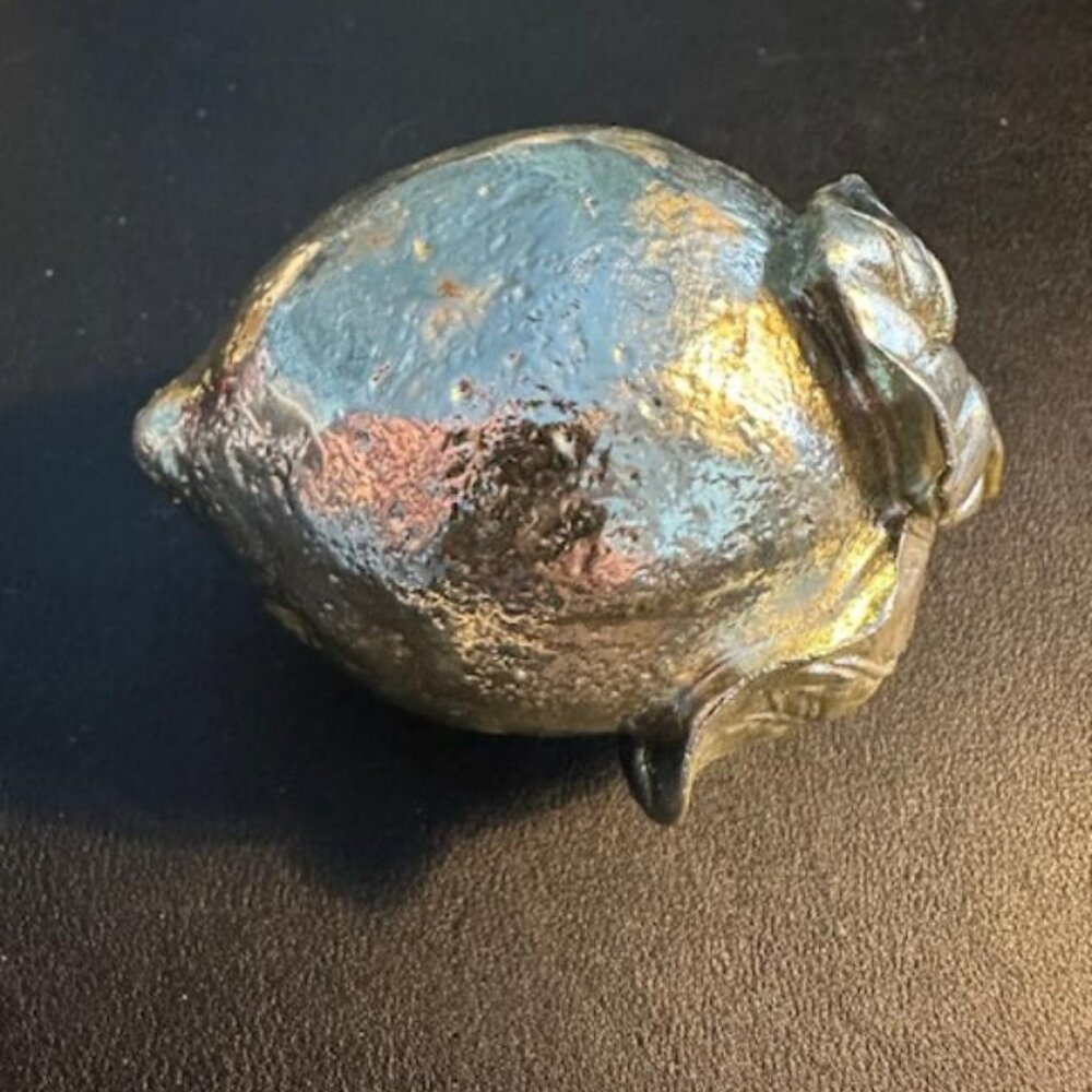 Exceptional Silver Leaf Lemon Paper Weight ( 11.40 oz.) (last of the series)